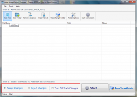 Auto Accept Reject Changes screenshot