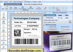 Barcode screenshot