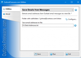 Save Email Addresses screenshot