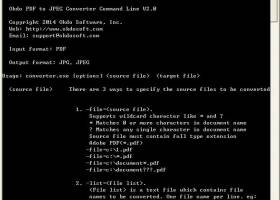 Okdo PDF to JPEG Converter Command Line screenshot
