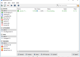 qBittorrent portable screenshot