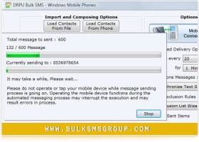 Bulk SMS Windows Mobile screenshot