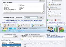 Bulk SMS Windows Mobile screenshot