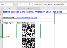 Excel QR Code Barcode Generator screenshot