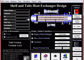 Shell and Tube Heat Exchanger Design screenshot