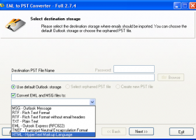 EML to PST Converter screenshot
