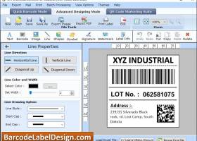 Manufacturing Industry Barcode Label screenshot