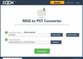 ZOOK MSG to PST Converter screenshot