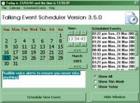 Talking Event Scheduler screenshot