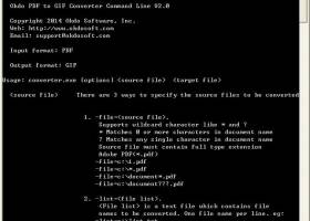Okdo PDF to GIF Converter Command Line screenshot