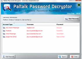 Paltalk Password Decryptor screenshot