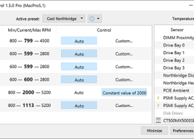 Mac & Boot Camp Fan Control screenshot