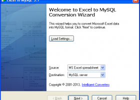 Excel-to-MySQL screenshot