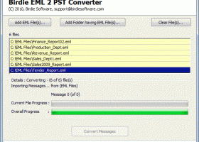 .EML to .PST screenshot