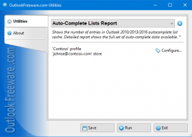 Auto-Complete Lists Report screenshot