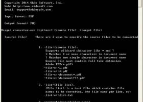 Okdo PDF to PNG Converter Command Line screenshot