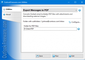 Export Messages to PDF for Outlook screenshot