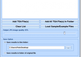 TGA To JPG Converter Software screenshot
