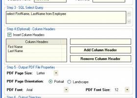 Advanced SQL To PDF Table Converter screenshot
