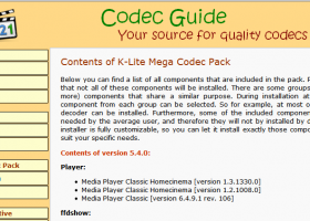 K-Lite Codec Pack Standard screenshot