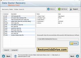 Memory Card Restore Software screenshot