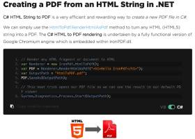 C# HTML to PDF screenshot