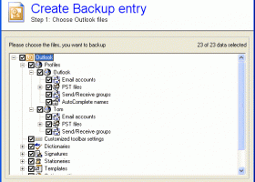 Backup Outlook screenshot