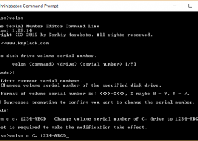 Volume Serial Number Editor Command Line screenshot