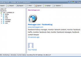 FacebookLog screenshot