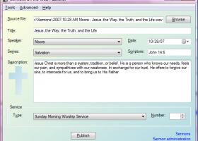 Sermons on the Web screenshot