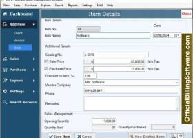 Official Billing Software screenshot