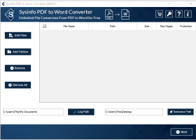 Sysinfo PDF to Word Converter screenshot