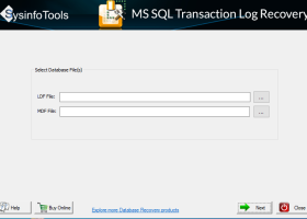 SysInfo SQL Transaction Log Recovery screenshot