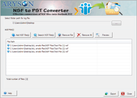 Aryson NSF to PST Converter screenshot
