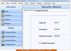 Purchase Order Organizer Tools screenshot