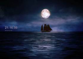 Moonlit Ship Screensaver screenshot