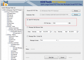 KDETools PST Splitter screenshot