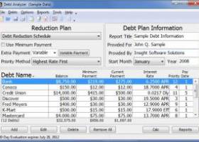 Debt Analyzer screenshot
