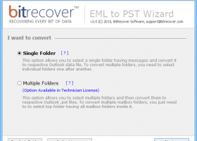 Export EML to PST files screenshot