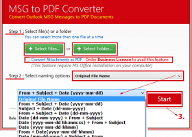 Save multiple Outlook emails with attachments to PDF screenshot