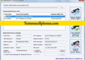 GSM Modem to Send SMS screenshot