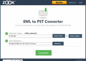 ZOOK EML to PST Converter screenshot