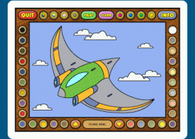 Coloring Book 12: Airplanes screenshot