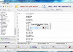 Phone Number Extractor for Outlook screenshot
