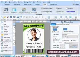Business ID Card Software screenshot