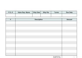 Generic Service Invoice Template screenshot
