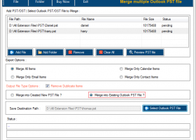 PST Merger Software screenshot