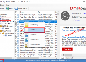 MailsDaddy MBOX to PST Converter screenshot