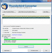 Convert Thunderbird Mail to Outlook 2010 screenshot