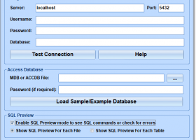 PostgreSQL Tables To MS Access Converter Software screenshot